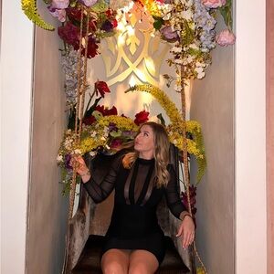 BEBE Black Sheer Dress